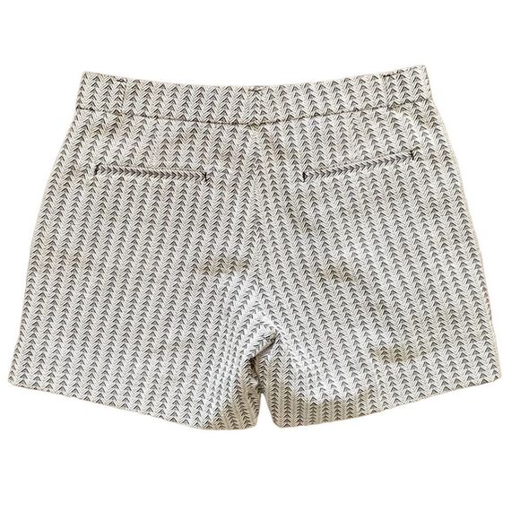 Banana Republic Tailored Black White Woven Modern Pattern Shorts Size 0 - Picture 2 of 6